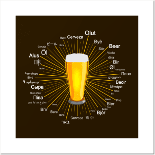 "Beer" in 45 different languages Posters and Art